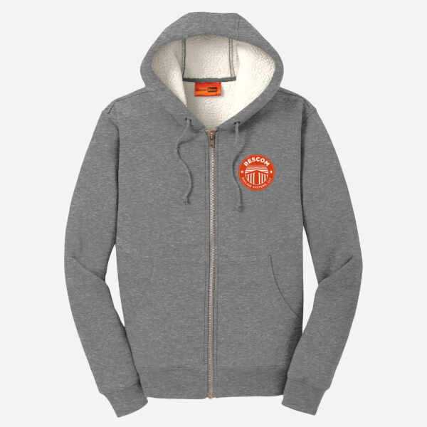 Heavyweight Sherpa Lined Hooded Fleece Jacket Thumbnail